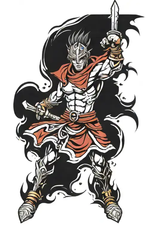 A Warrior Getting Up From Defeat