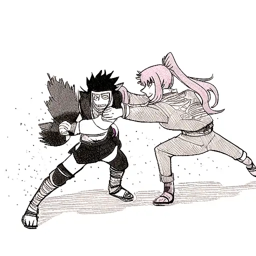 A Fierce Battle Between Naruto And Demon Slayer