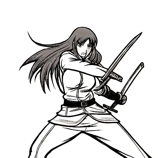 Woman Fighter With A Sword