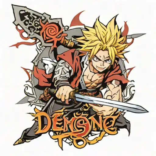 Demon Slayer Rengoku Eyes And Sword