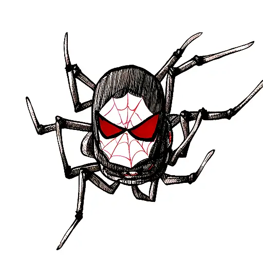 Spider With A Japanese Character Inside