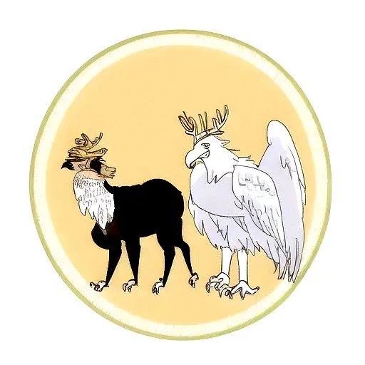 Wolf And Eagle And Deer