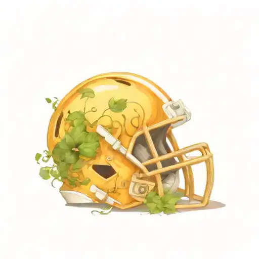 Football Helmet With Vines