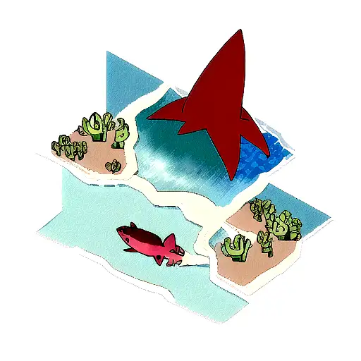 Shark Over Corals Ocean Conservation