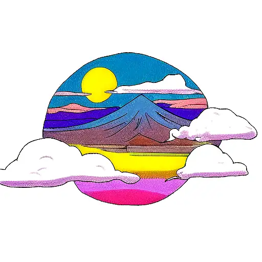 Mount Fuji Sun Clouds