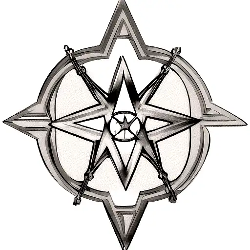 Kingdom Hearts Symbol With Keyblade