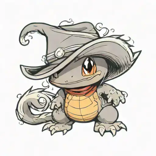Pokemon Charmander Dressed As A Cowboy Hat