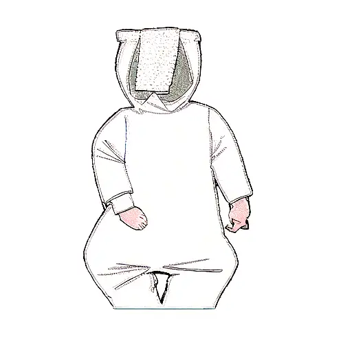 A Baby In A White Romper