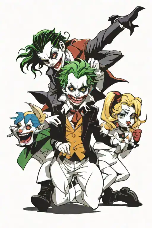 Joker And Harley Quinn And Midas