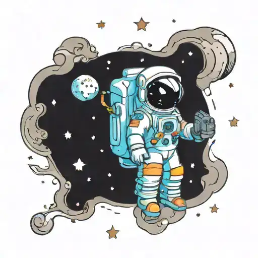 Cute Cartoon Arstronaut