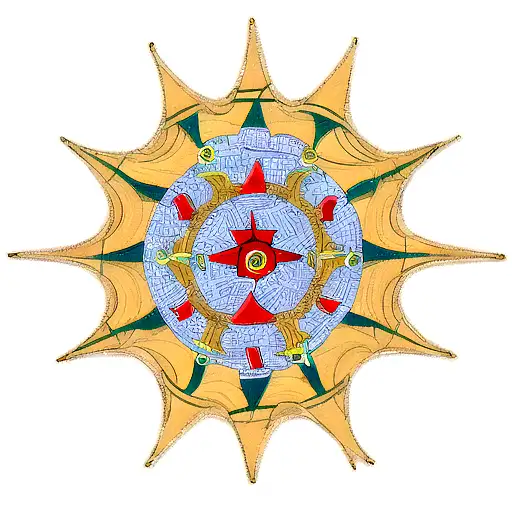 Slavic Pattern With Symbols Of The Sun