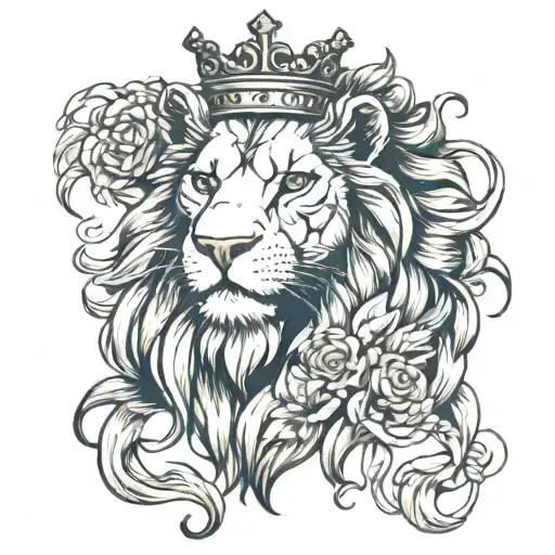 Lion Wearing A Crown