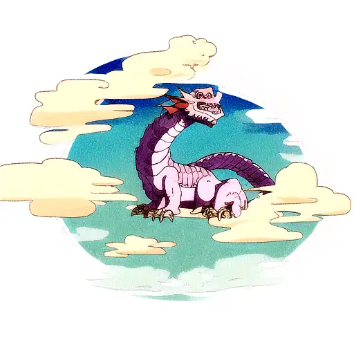 Dragon Surrounding A Cloud