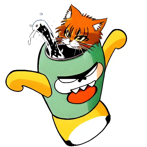 Cool Cat Drinking Beer