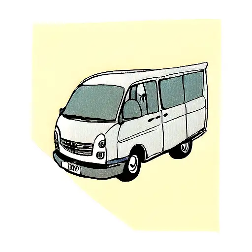 A Van To Dreams And The Angel And Child Waiting For This Van