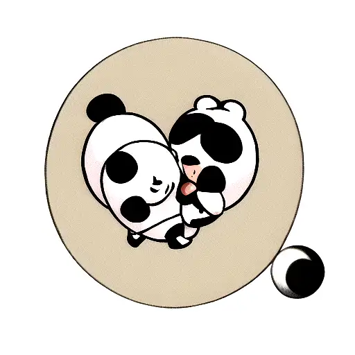Kuala And Panda Holding A Moon