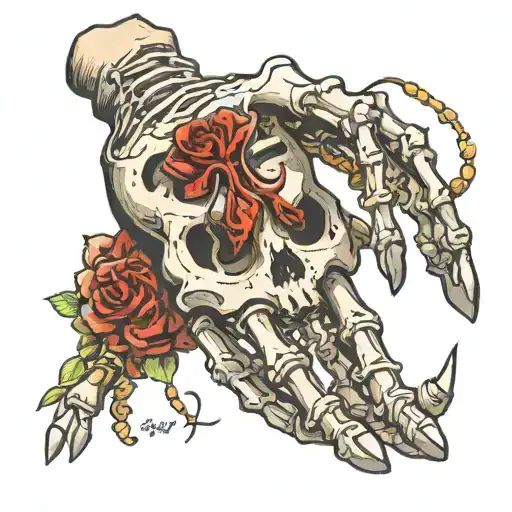 Skeleton Hand Clenching Mail