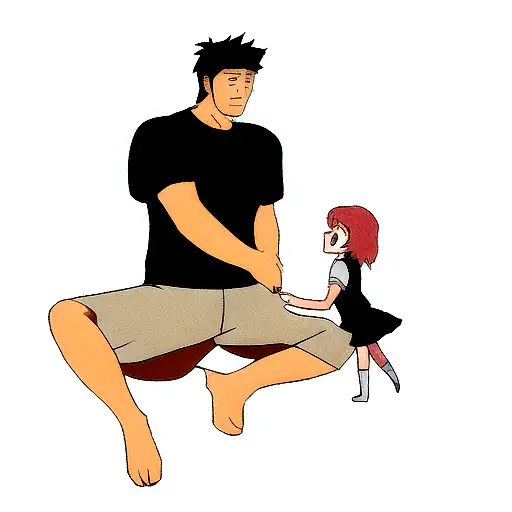 Father With Son And Daughter