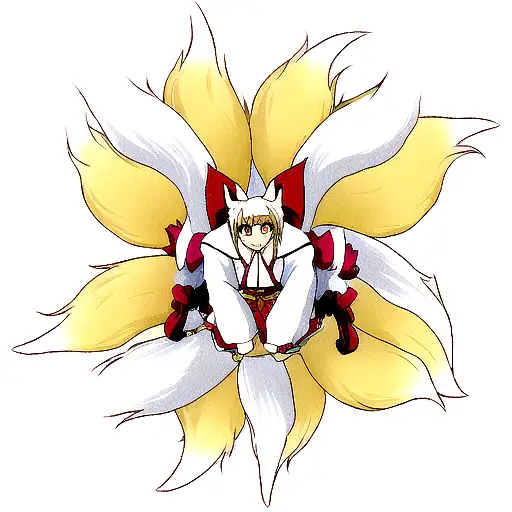 Kitsune With Four Tails Fox