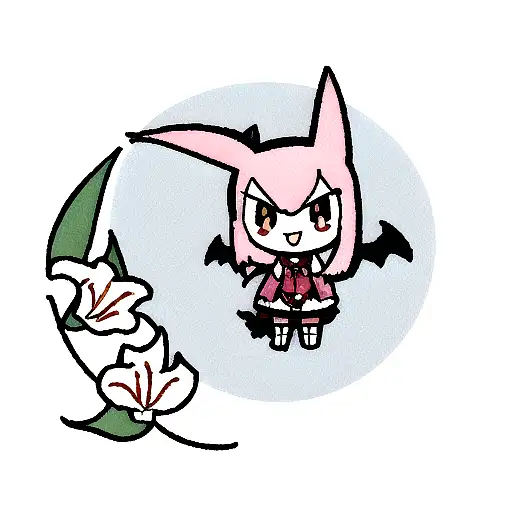 Bat With A Lily