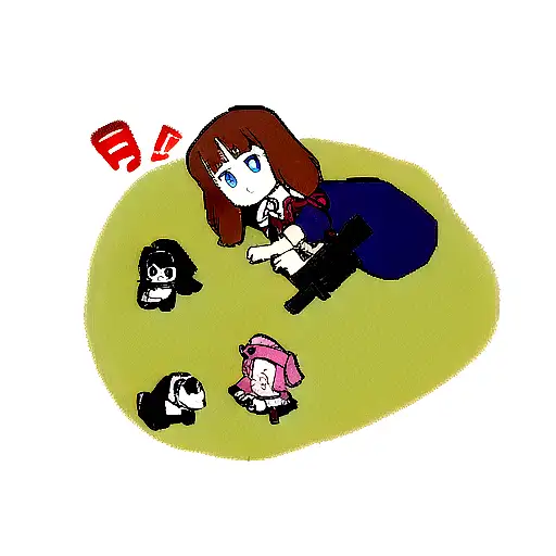 Doll With Gun And Dog