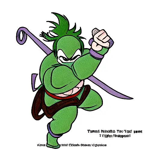 Teenage Mutant Ninja Turtle Using King Neptune's Trident