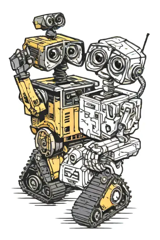 Wall-e And Eva Love You To The Moon