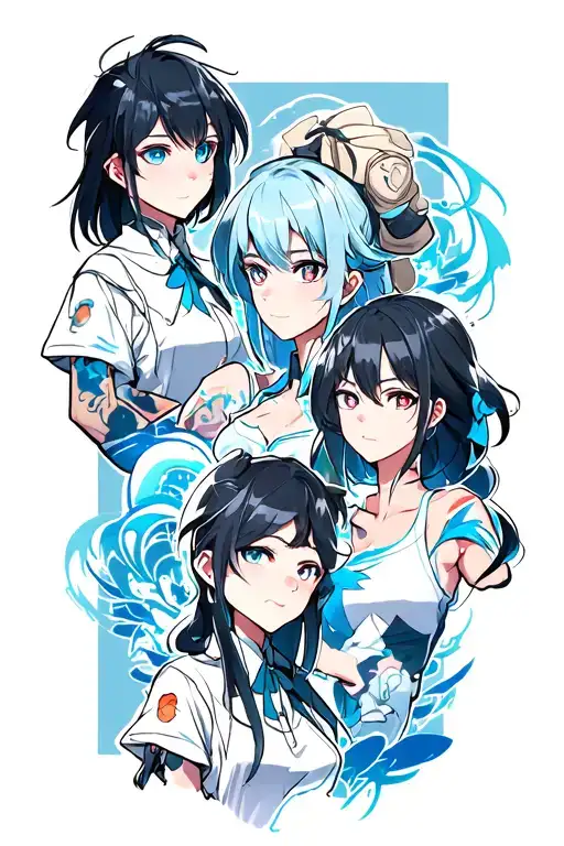 Anime Panels From Multiple Anime Character