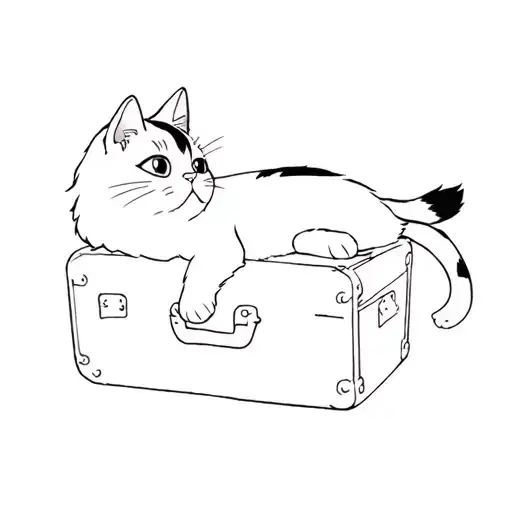 A Cat Laying On Top Of A Suitcase