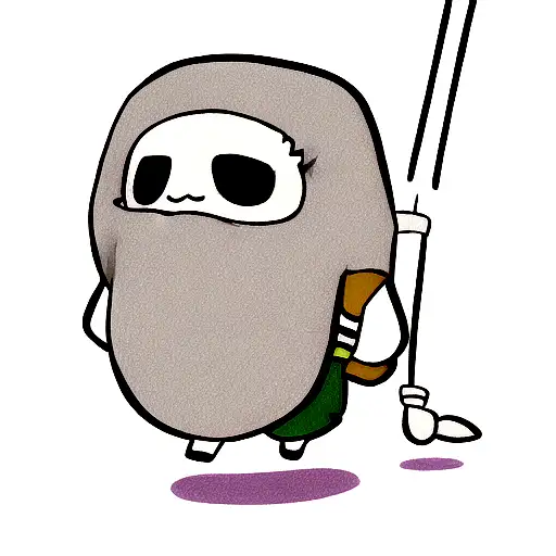 A Burrito Walking With Crutch In A Cartoon Style