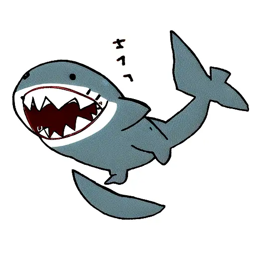 Cute Shark With Cute Shark Flip Flops