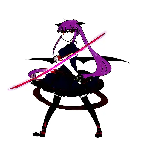 Demon Girl With Katana