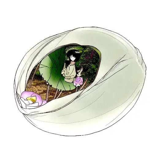 Waterlilly Wrapped Coming Out Of A T-rex Skull