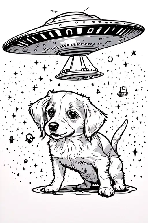 Dog And Ufo Abducting
