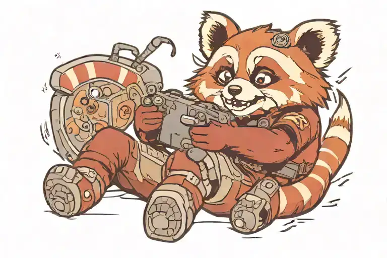 Red Panda Playing Videogames