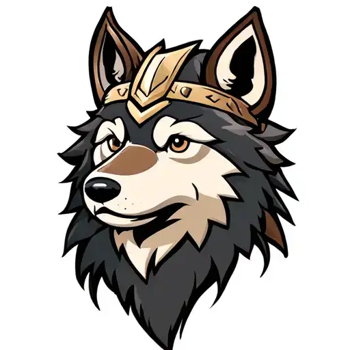 Cute Viking Wolf