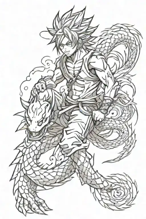 Natsu Dragneel And The Dragon