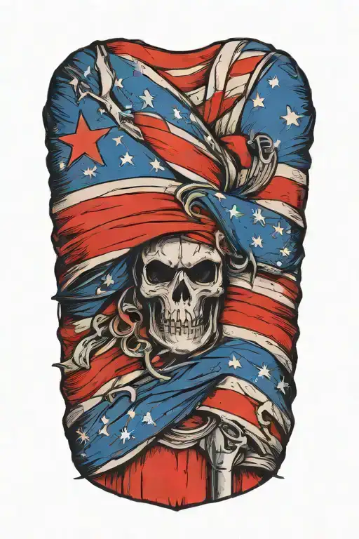 American Flag Wrapped Forearm