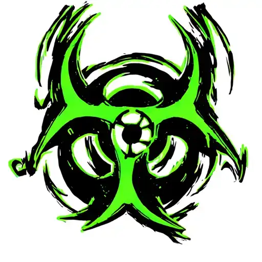 Biohazard Neon Green With Black