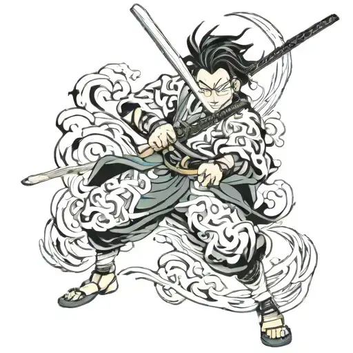 Tanjiro Kamado Whit Sword Attack