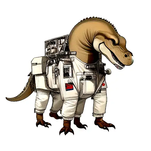 Dinosaur In Astronaut Suit
