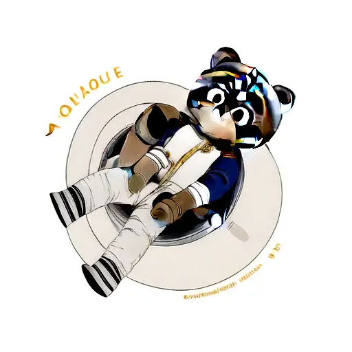 Raccoon In Astronaut Suit