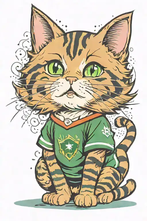 Wearing Bursaspor Jersey British Blue Tabby Cat