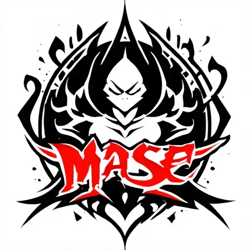 Majin Symbol With The Name Mase