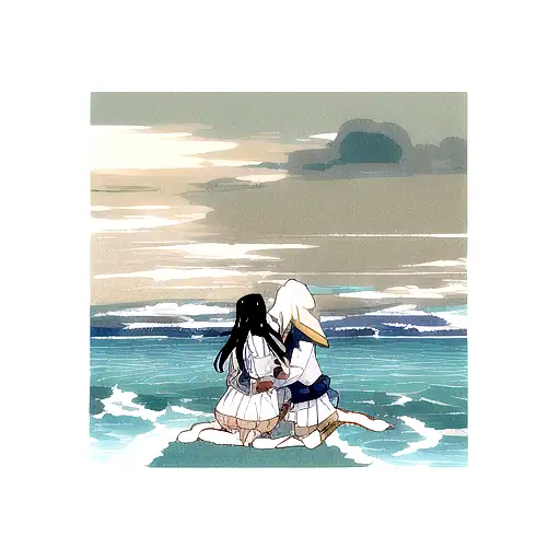 Love Encounter Between Rain And Ocean