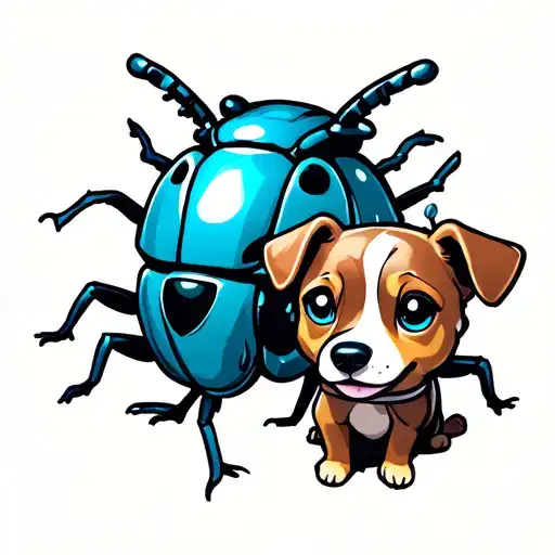 Voltzwagon Beetle And Dog