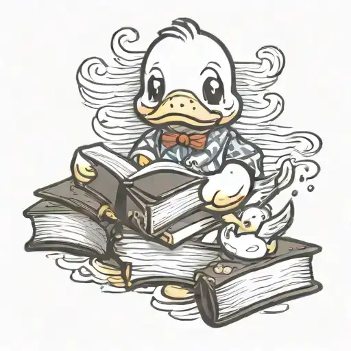 Rubber Duck Holding Book