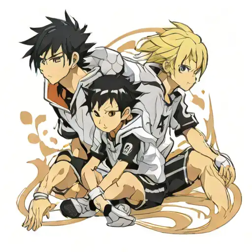 Black Hair Boy Short Blond Hair Girl Haikyu Characters