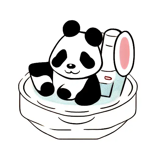 Cute Cartoon Panda Explorer