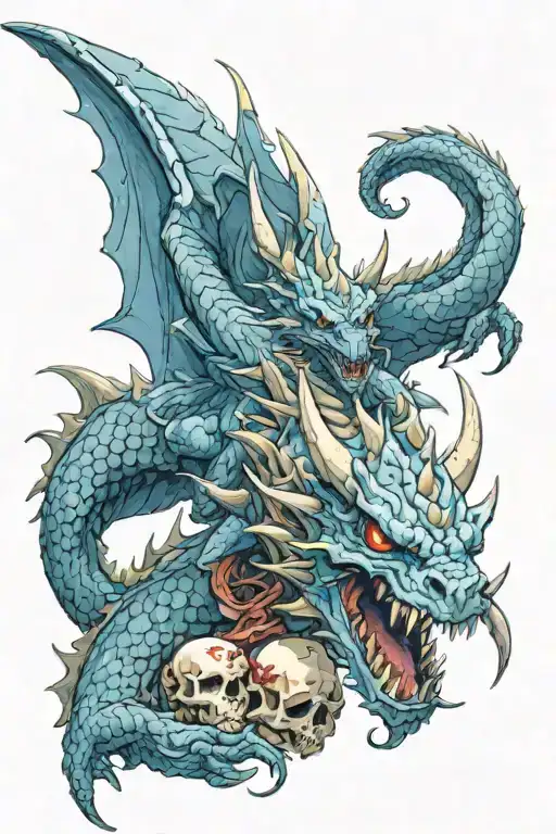 Dragon Sneaks Bloods Skulls